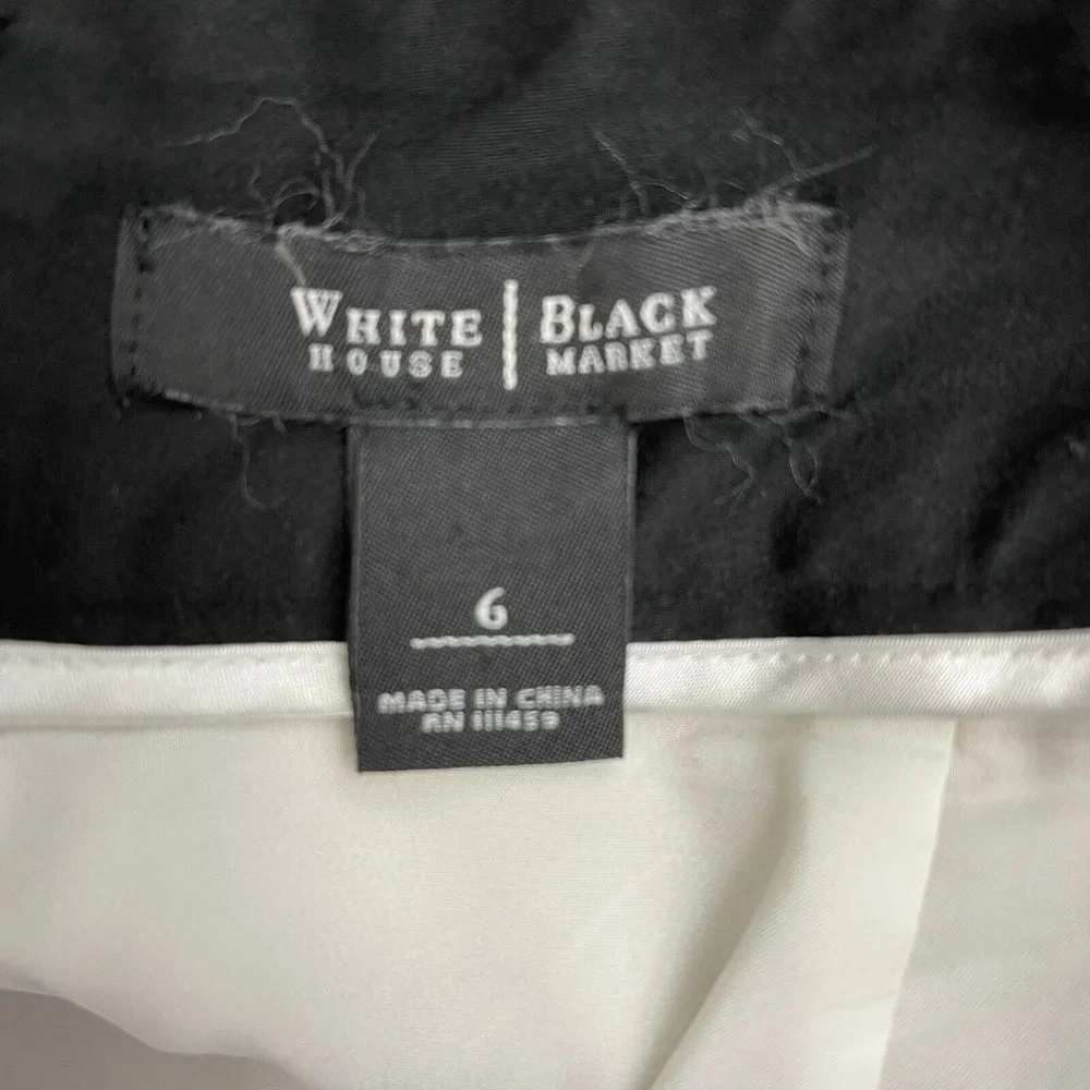 White House Black Market Skirt Tiered Beige size 6 Women’s cotton Stretch